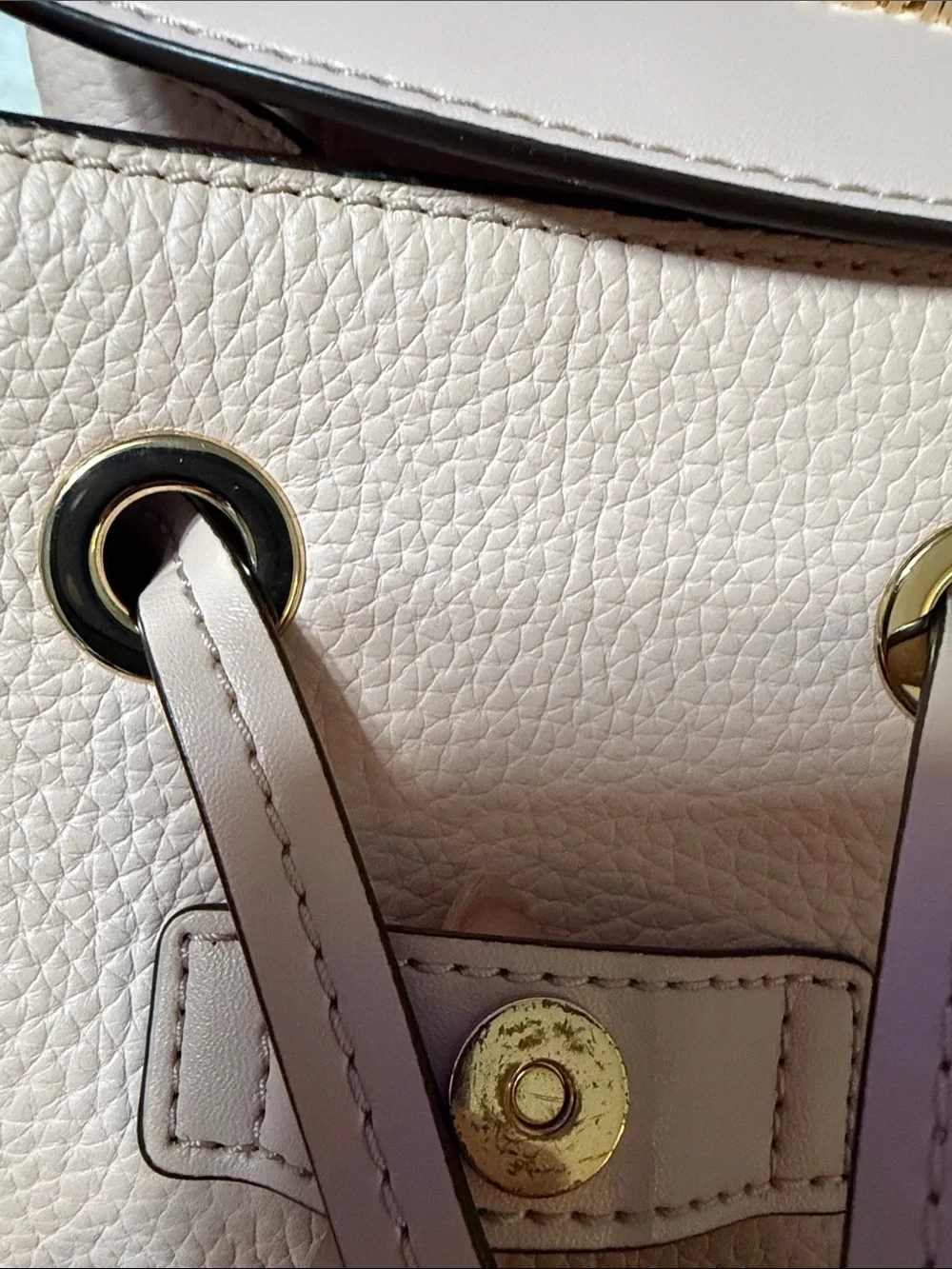Michael Kors POWDER BLUSH Jet Set Travel Medium Pebble Leather Chain Backpack